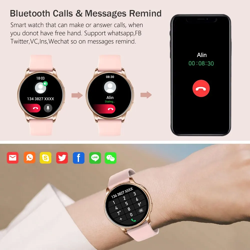 MEVADEN Bluetooth Call Smart Watch Women Custom Dial Watches Men Sport Fitness Tracker Heart Rate Smartwatch For Android IOS Y22 3
