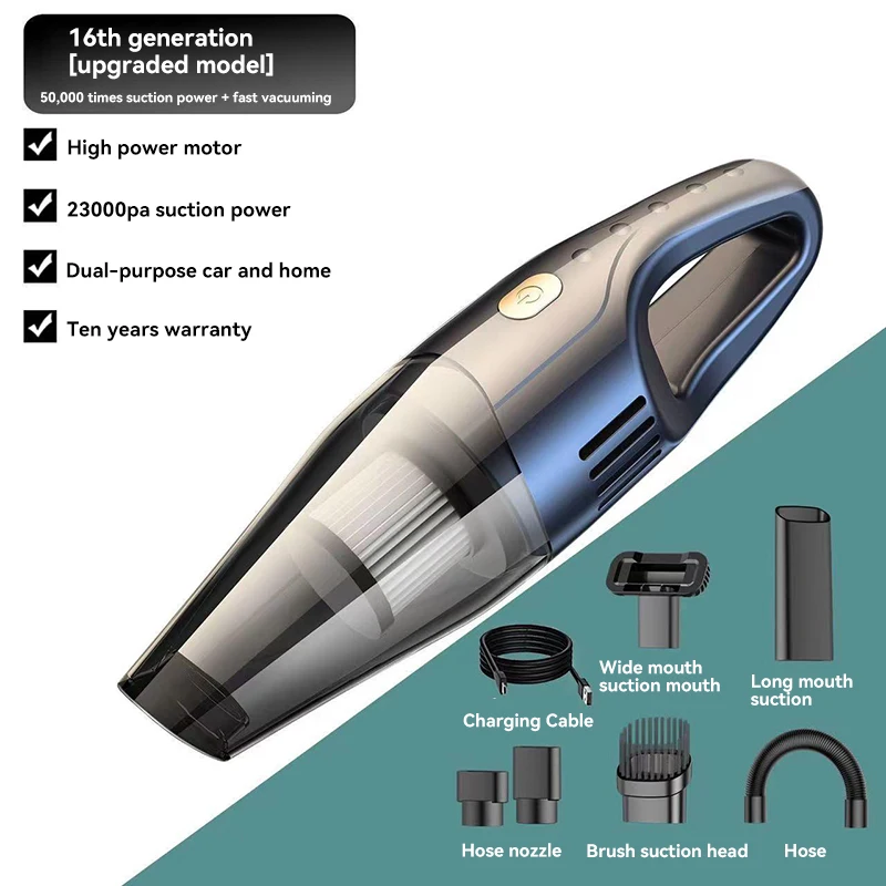 Handheld Wireless Vacuum Cleaner for Car and Home
