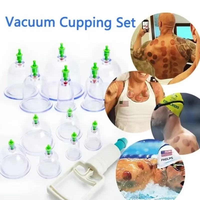 6Pcs Massage Cans Health Monitors Chinese Cupping Therapy Traditional Vacuum Suction Set Household Acupuncture Pump Care Tool 5