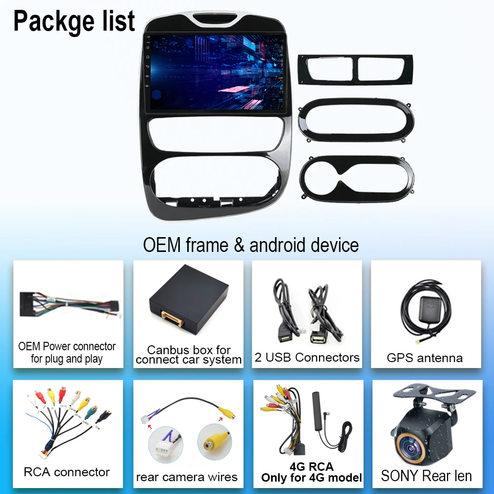 차량용 안드로이드 DVD 자동 라디오 스테레오 헤드 유닛 멀티미디어 플레이어, GPS 네비게이션, 르노 클리오 4 BH98 KH98 2012-2016, 2din 없음