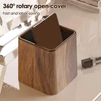 Poubelle de chambre à coucher, petite poubelle décorative de bureau avec couvercle, conteneur de rangement peu encombrant, accessoires de bureau pour chambre à coucher 5