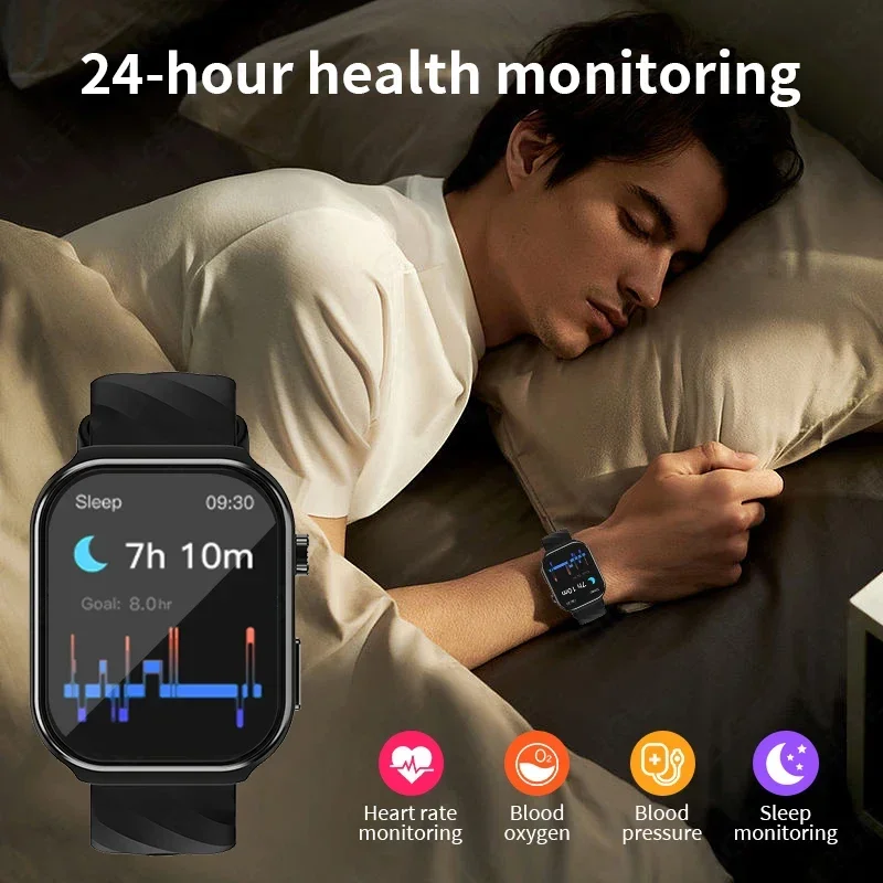 2025 새로운 AI 건강 진단 스마트 시계 혈액 지질 요산 블루투스 통화 혈압 건강 Smartwatch 남성 여성
