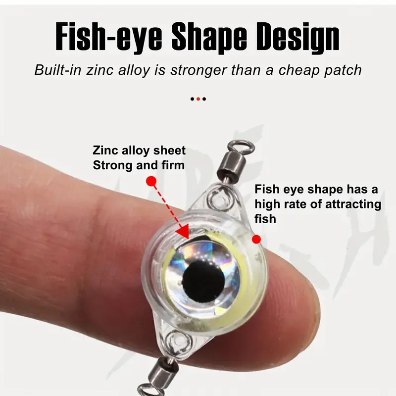 1 piece of underwater fish lure lamp with water trigger design dual rotating bait lamp/single saltwater and freshwater light fishing light