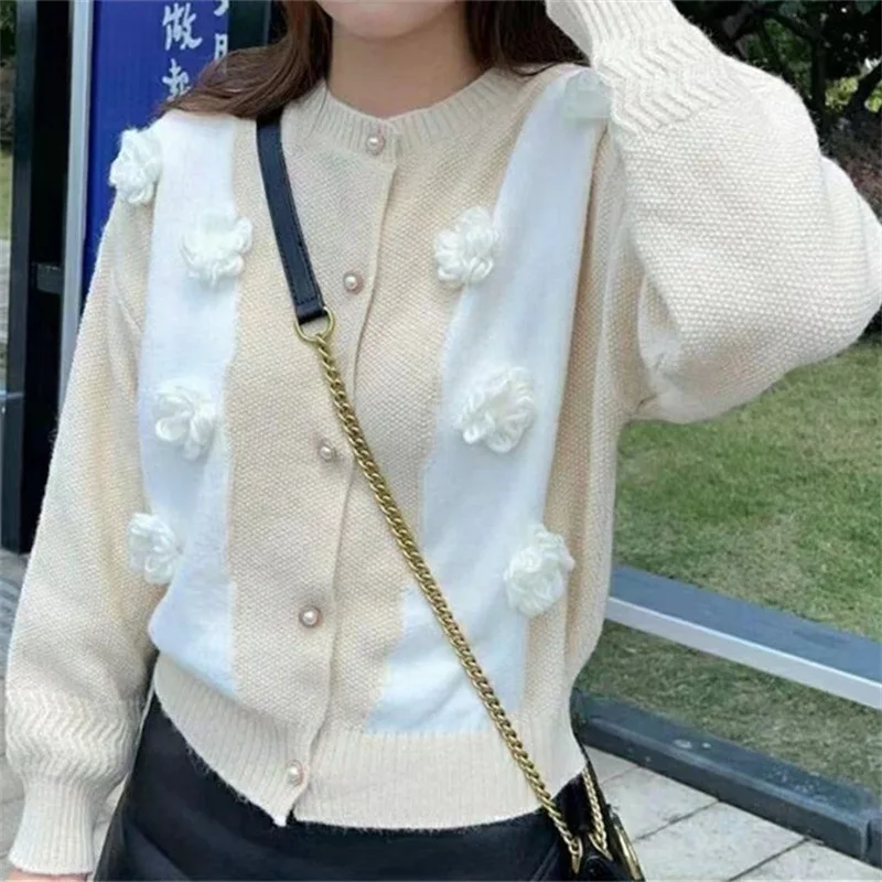 

French Vintage Fragrant Autumn and Winter New Sweaters Women's Gentle Hong Kong Style Knitwear Ins Fashion