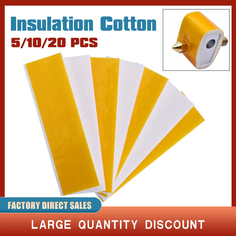 3D Printer Parts Nozzle Heat Insulation Cotton Heating Block Cotton Hotend 70*20MM For 3D Printer MK8 Extruder