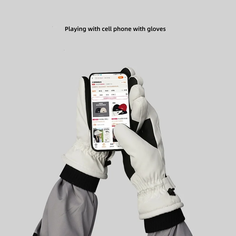 Men's AND WOMEN'S Professional Winter Warm Skiing Gloves, Warm Snow Gloves, Waterproof Motorcycle Smile 506 Touch Screen