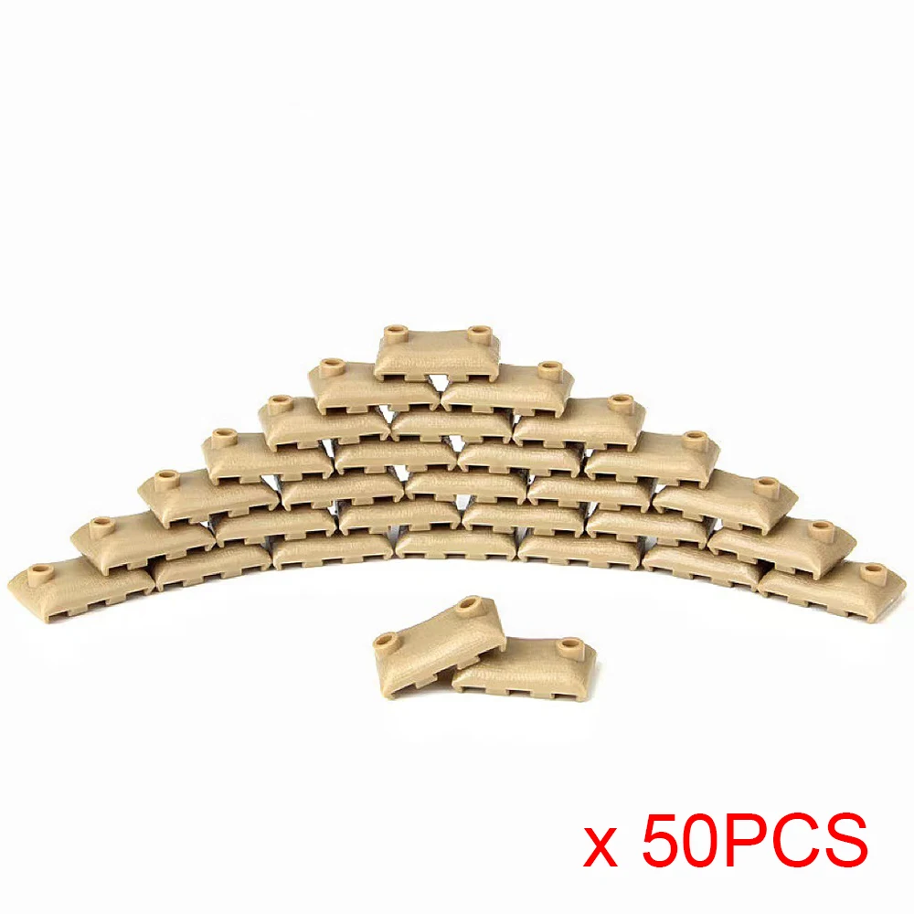 50 Stück MOC Militär-Sandsack-Bausteine Kompatibel mit WW2 Soldaten-Bausteinen DIY Armee-Szenen-Teile Spielzeug Erste-Hilfe-Set – Detail 12