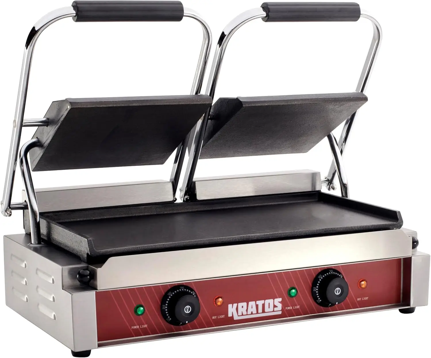 Panini Sandwich Grill with Smooth Plates, 18.7"x9" Cooking Surface, Commercial Countertop Panini Press, 120V, 3500W (29Y-024) 5
