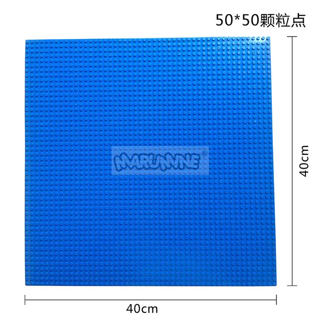 MARUMINE 50x50 Dots Baseplate 5050 Building Blocks Base Plate Parts DIY Classic MOC Bricks Educational Construction Accessories 5