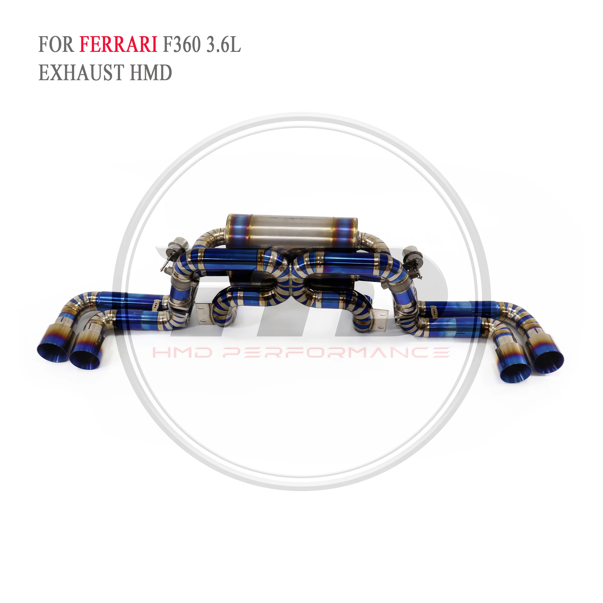 

HMD Titanium Exhaust System Performance Catback for Ferrari F360 3.6L Muffler With Valve