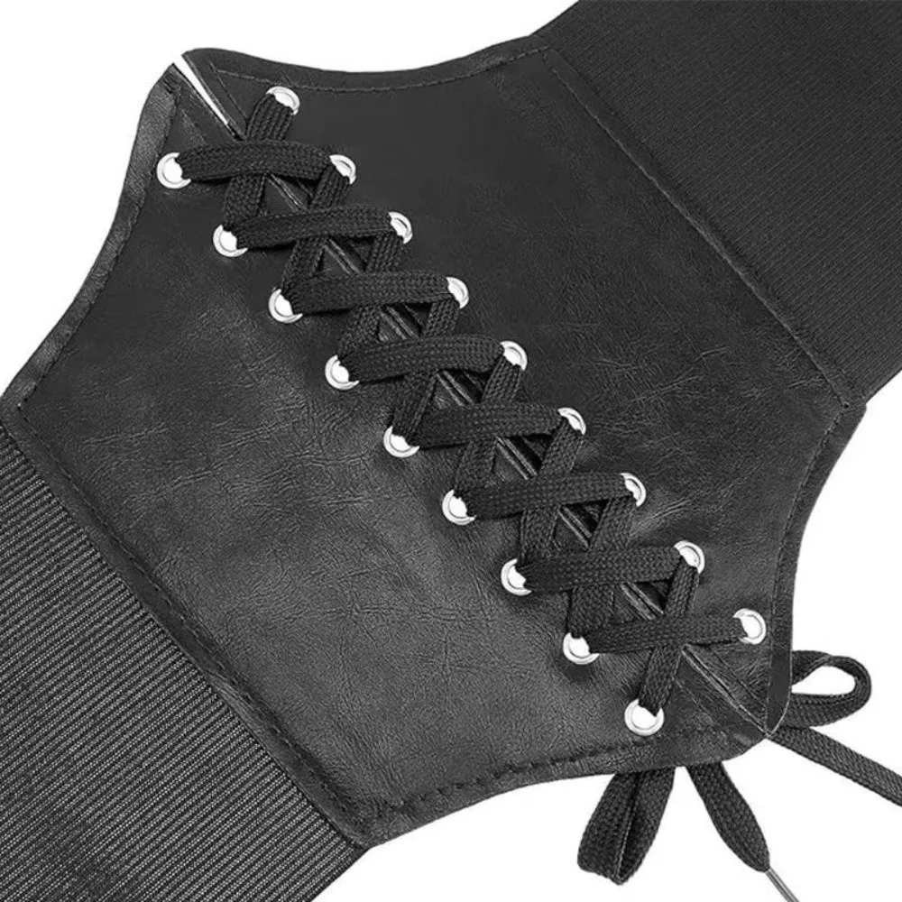 Wide Corset Waist Belt Elastic Design Slimming Waistband Strap Decorative External Wear Waist Cover For Women Lady Girl Bridal
