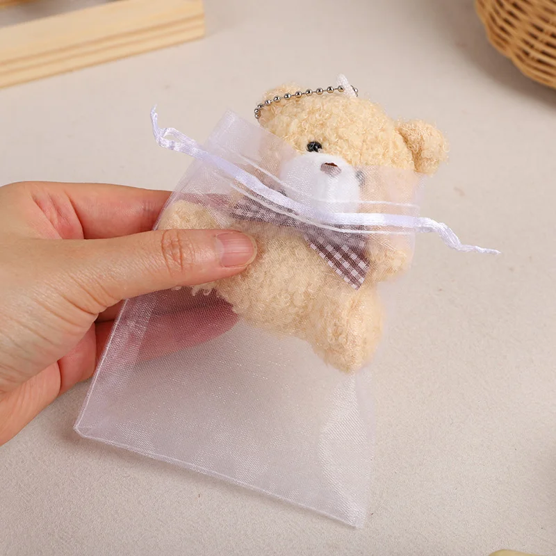 10 Sets Bären-Geschenktüten, inklusive 10 Mini-Bären, 10 Organzabeutel, 10 Dankeskarte für Babyparty, Hochzeit, Geburtstag, Party, Gäste, Geschenk – Detail 12