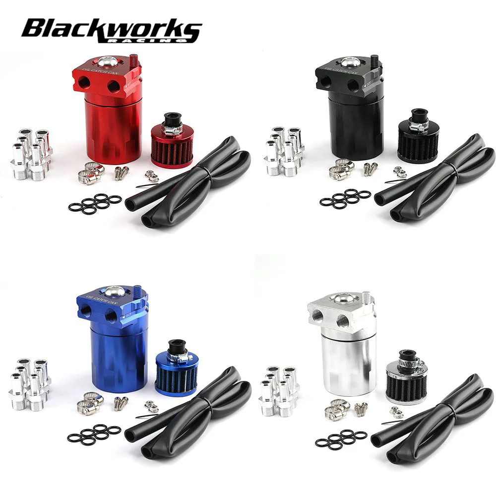 Universal Aluminum Oil Catch Reservoir Breather Can Tank with Filter Kit