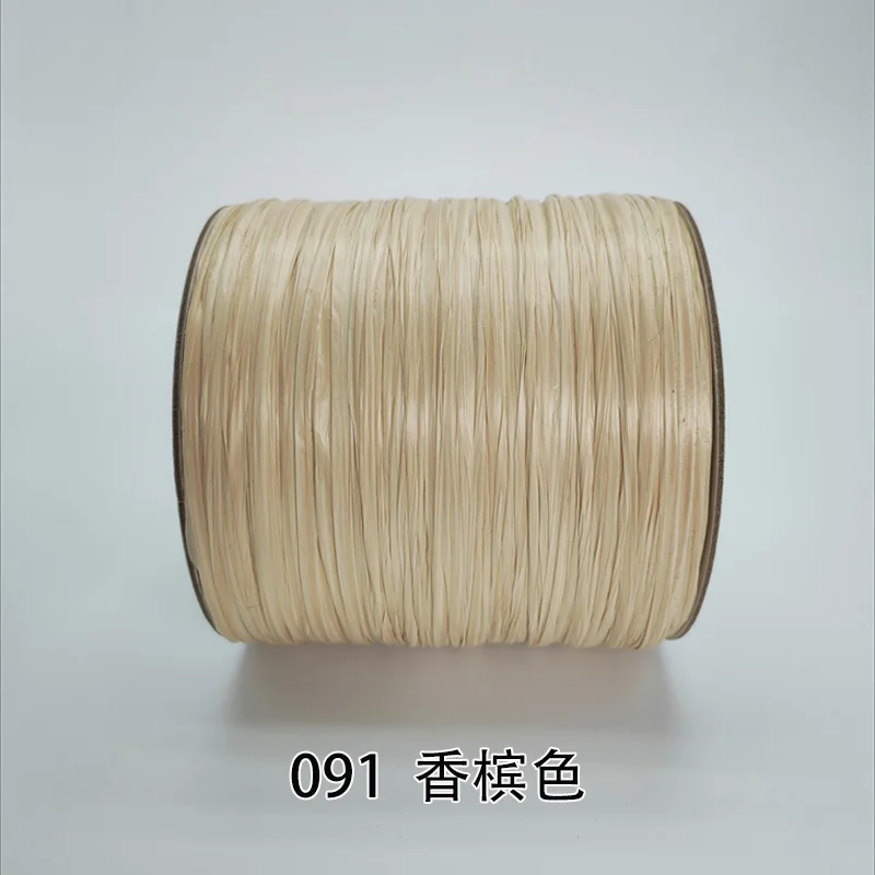 330g 600M Matte Raffia Yarn Thread Artificial Plant Fiber Crochet Yarn for Crafts Summer Straw HatBags Hand Woven 60 Colors 5