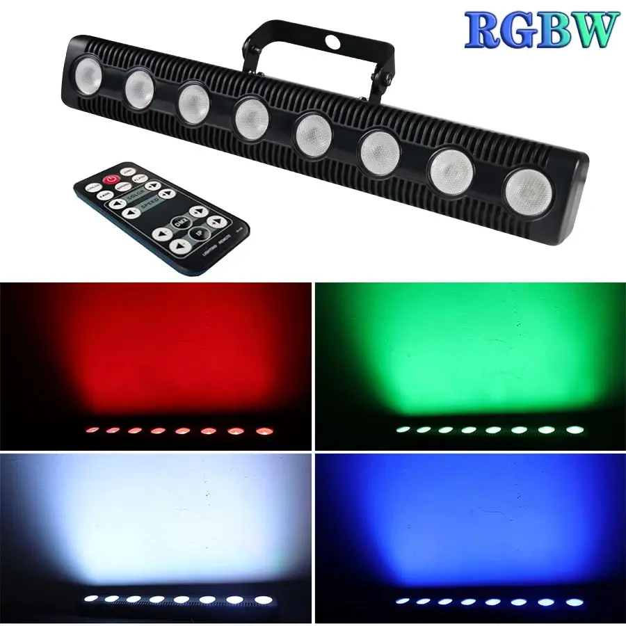 led light 8LED RGB Sound Party Lights Music Strobe Par Light DJ Disco Washing Lights DMX512 Wash Lamp Stage DJ Equipment Wedding Xmas