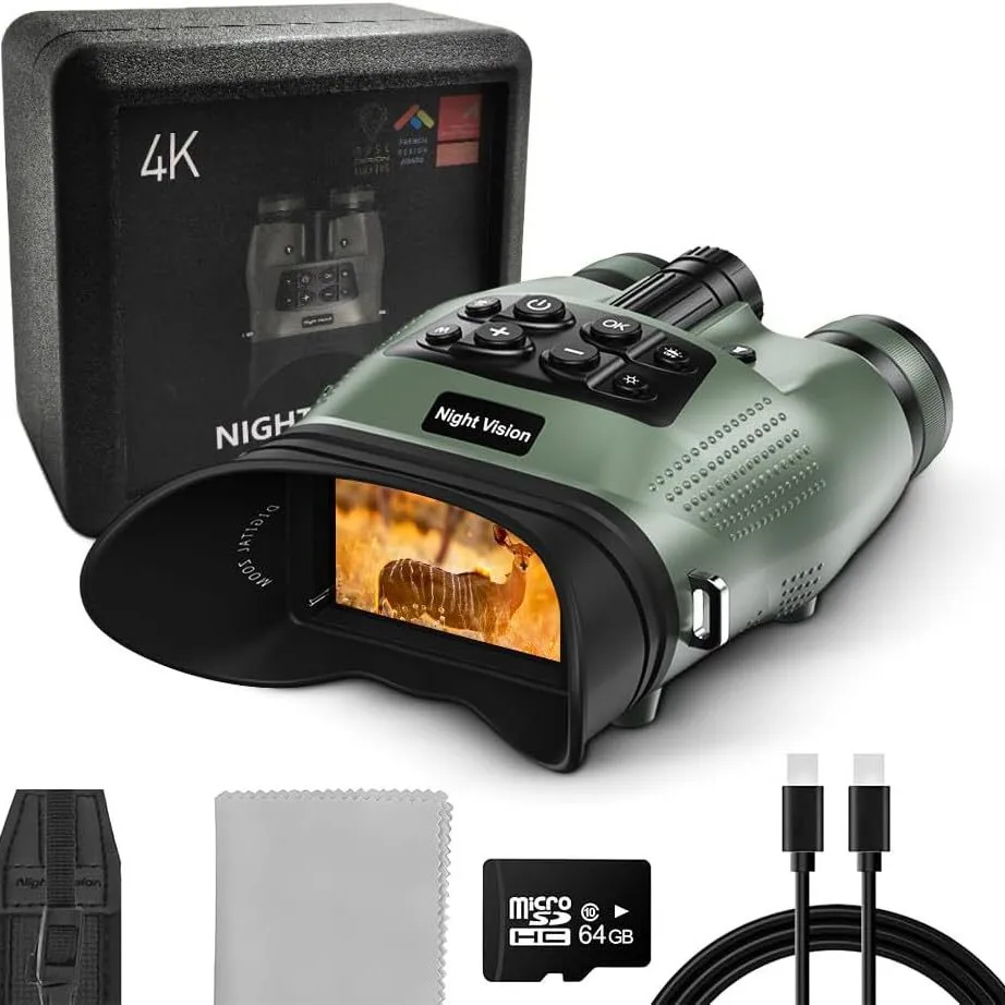 Kamera noktowizyjna na podczerwień 4K o wysokiej rozdzielczości, teleskop, akcesoria i wyposażenie myśliwskie, artykuły myśliwskie, kamera myśliwska