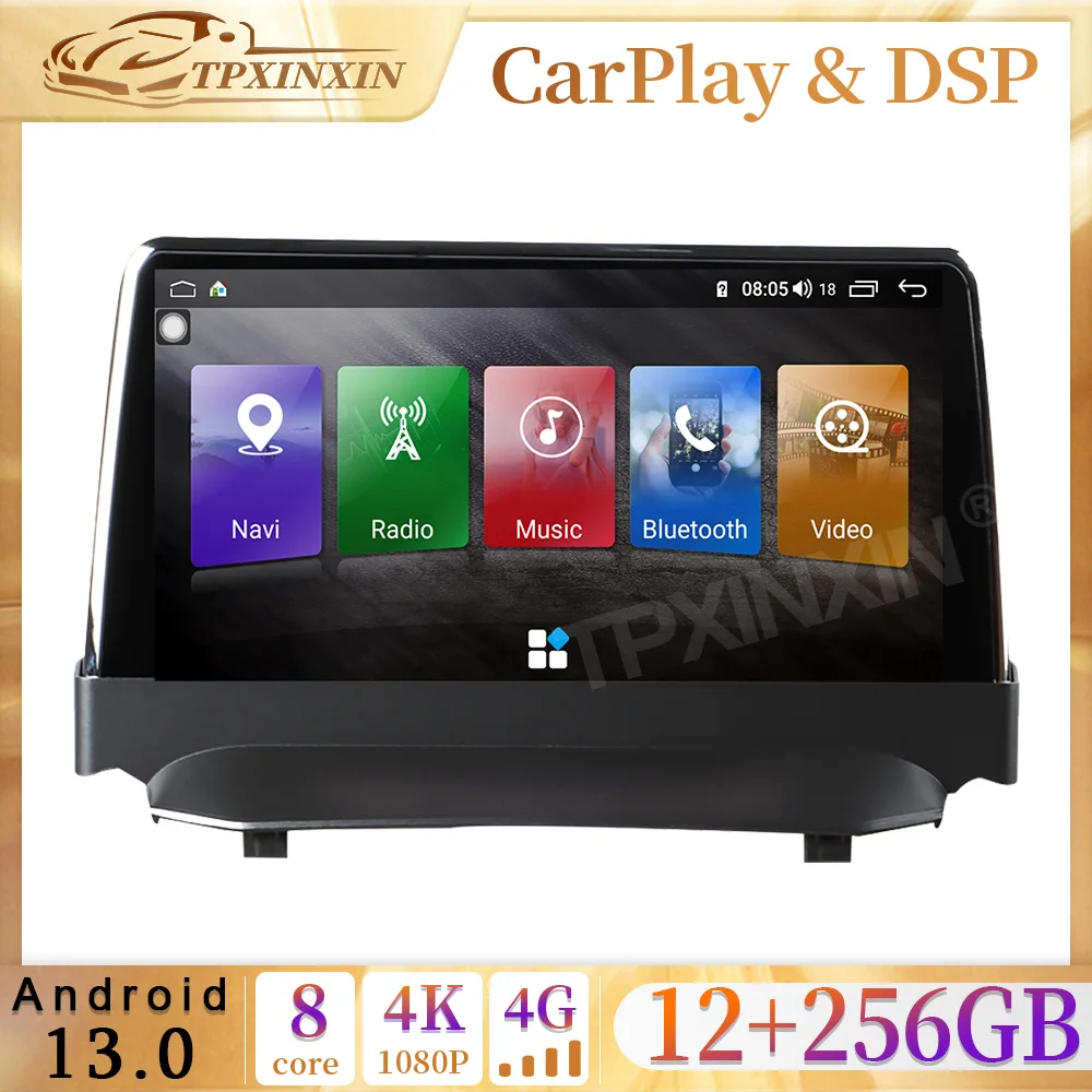 8 + 256Gb Android 13.0 Autoradio Per Ford Fiesta Mk6 Mk7 2009 - 2016 Multimedia Autoradio Player Navigazione Stereo Gps Head Unit