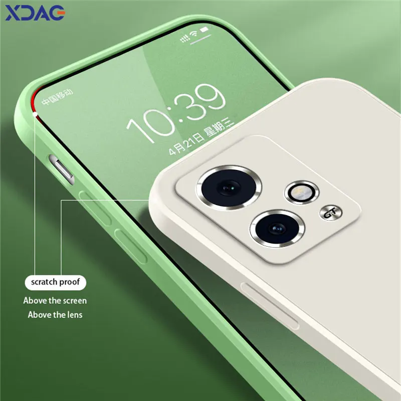 Square Liquid Silicone Soft Phone Case – Enhanced Grip and Protection