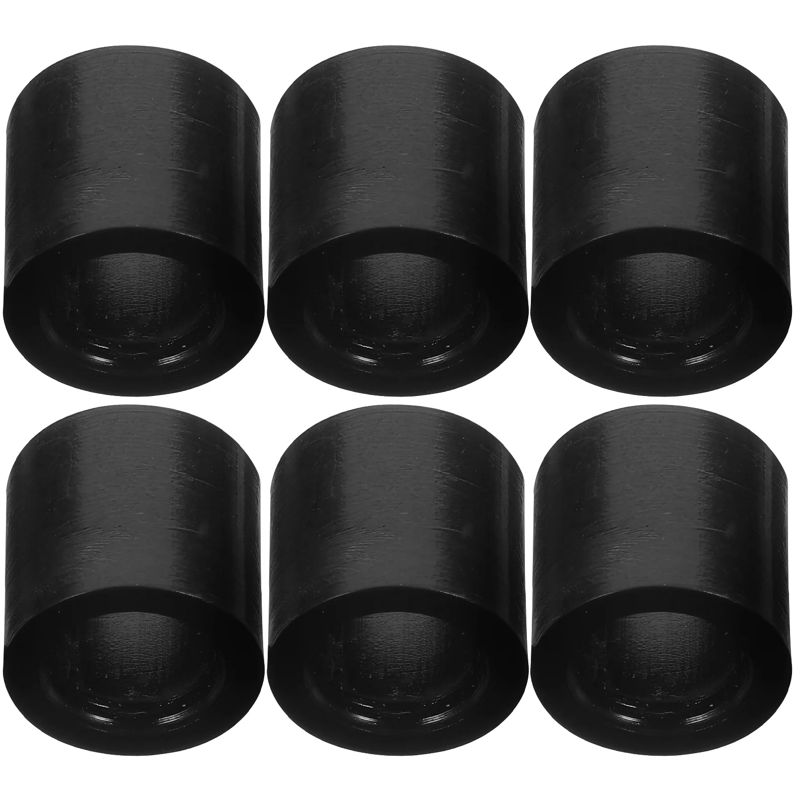 Pool Cue Ferrules 8Pcs Black Professional Billiard Replacement Parts Snooker Cue Hoops Plastic Ferrule Set Stick Accessories