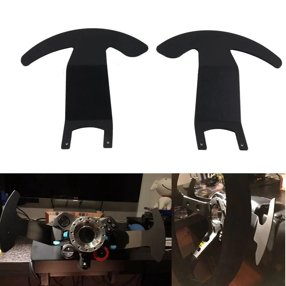 

Black Shift Paddle Shifter Trim Upgrade Kit for Logitech G29 G920 14" Game Steering Wheel Replacement Racing Simulation