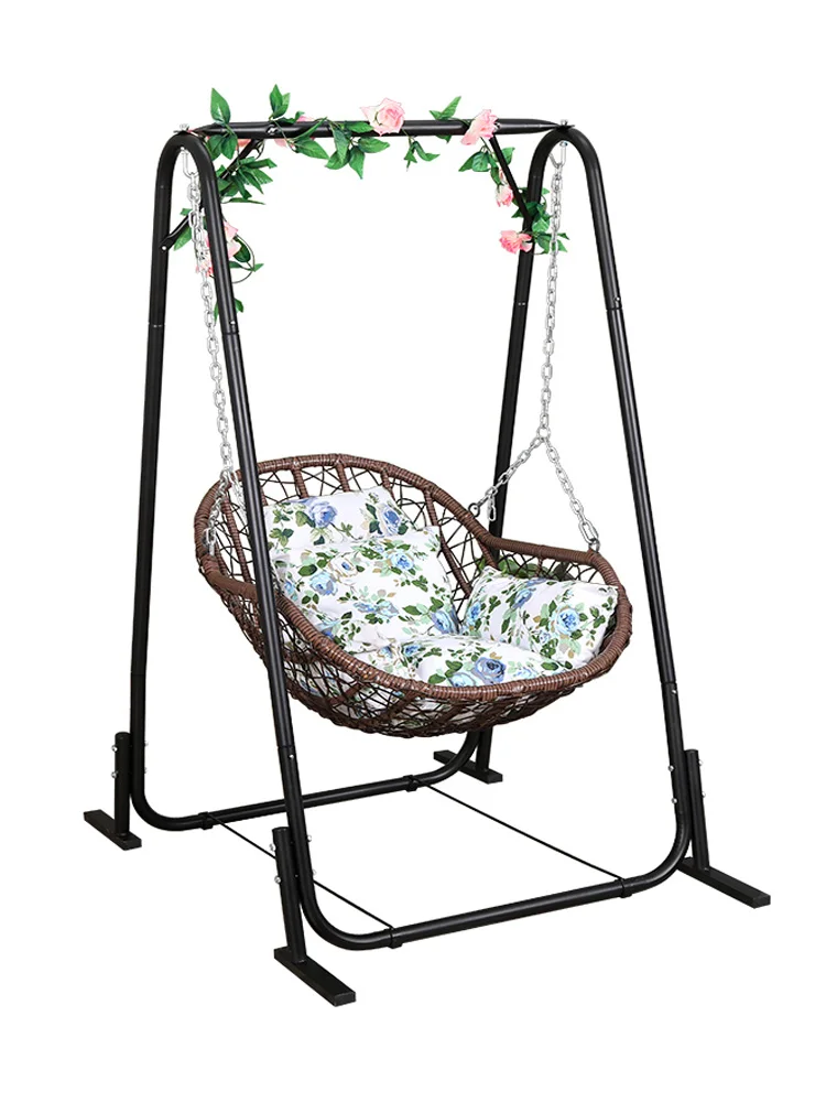 Hanging Basket Rattan Chair Single Child Swing  Indoor and Outdoor Home Rocking Chair Balcony Bird's Nest  Rattan Furniture