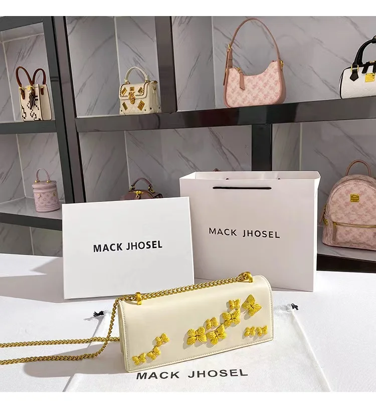 High Quality Textured Leather Metal Bow Square Bag Women Fashion Handbag Lady Purse Female Shoulder Underarm Bag Crossbody Bag