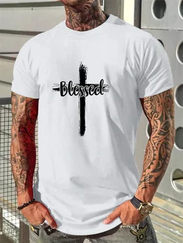 Men's 'Blessed' Christian Cross T-Shirt
