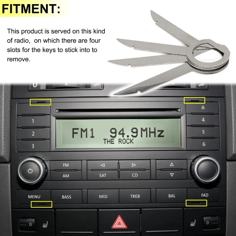 4/8PCS Car Radio Removal Tool Stereo Key Useful Radio Stereo Release Removal Install Tool Car Repair Accessories Removal