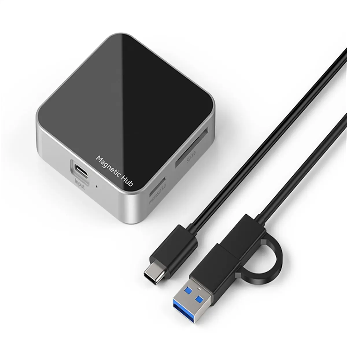《공장 직판》7 in 1 USB-C 3.2 허브 마그네틱 도킹 스테이션 4K60Hz PD100W 충전 10Gbps 타입 C 멀티포트 어댑터 (휴대폰 L용)