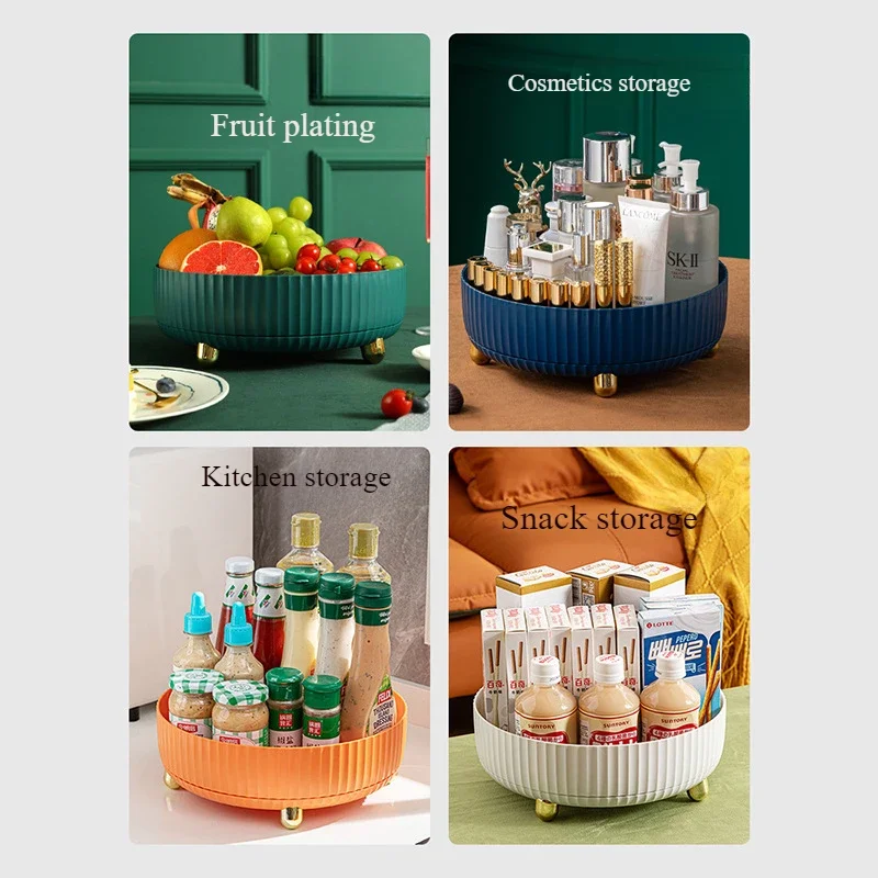 Lazy Kitchen Multi-function Turntable Organizer, Rotating Spice Rack, Plastic for Cabinet, Pantry, Kitchen Countertop Storage