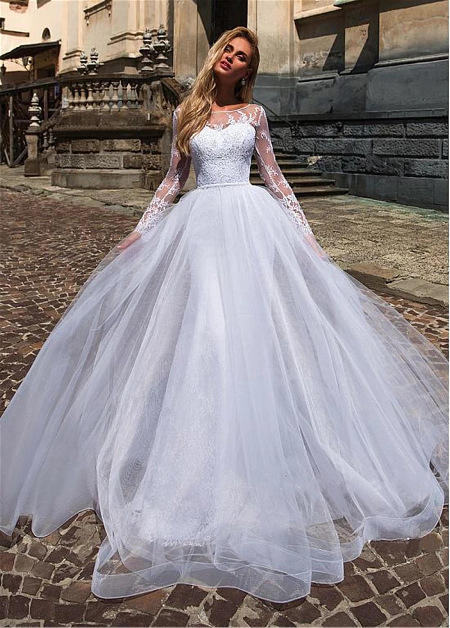 Elegant Wedding Dresses Lace Applique Mermaid Bridal Gowns with Detachable  Skirt | eBay