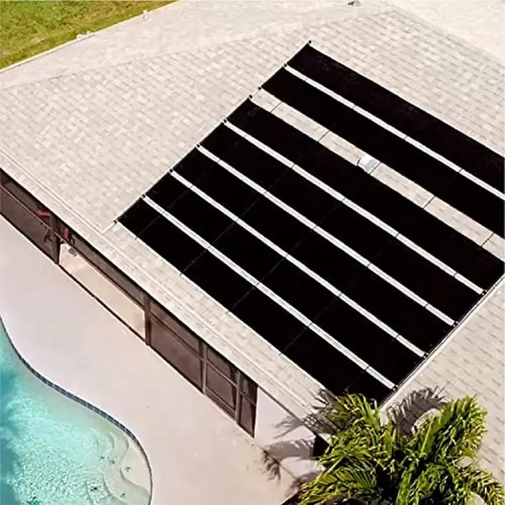 Solar Pool Heater System Inground Pools 2&rsquo; x 20&rsquo; Panels Raise Water Temp Extend Season Easy Install Tube-On-Web Design 80