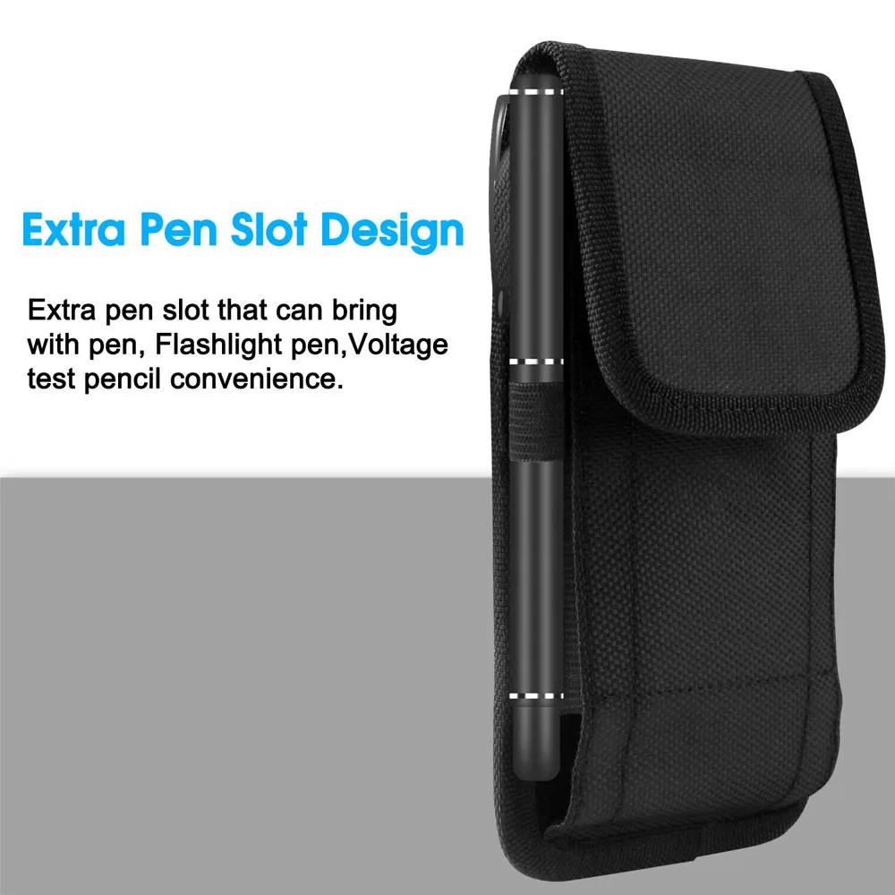 Compact Vertical Waist Bag with Belt Clip and Phone Pouch Wallet Case