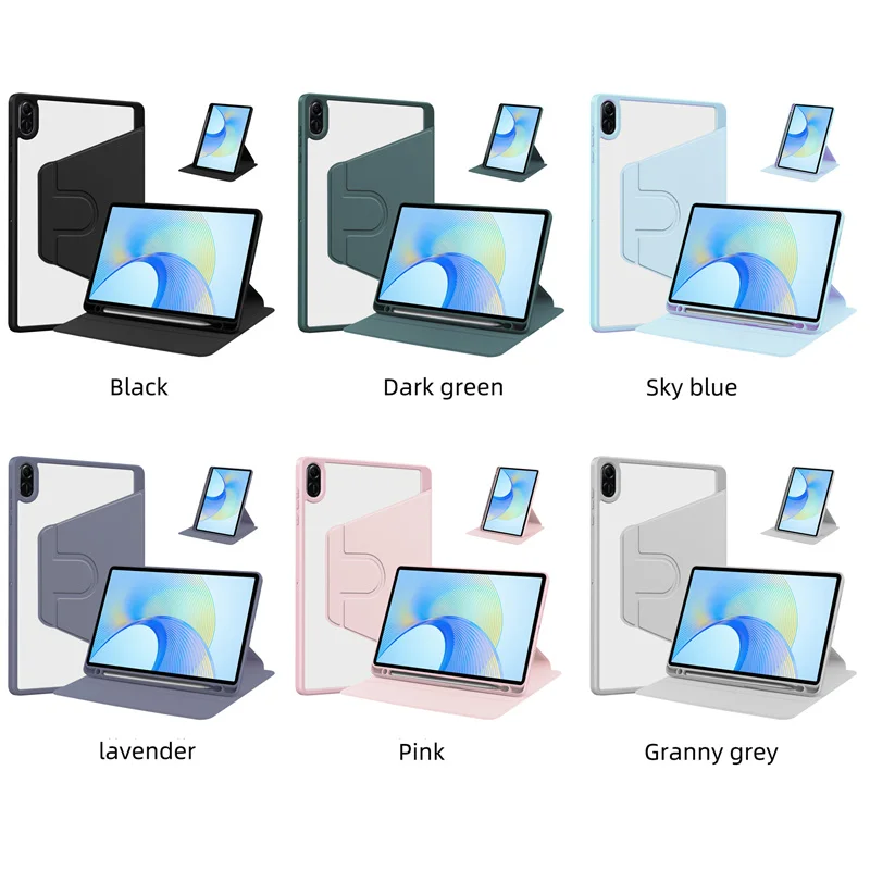 360-Degree Rotation Tablet Case with Pencil Holder