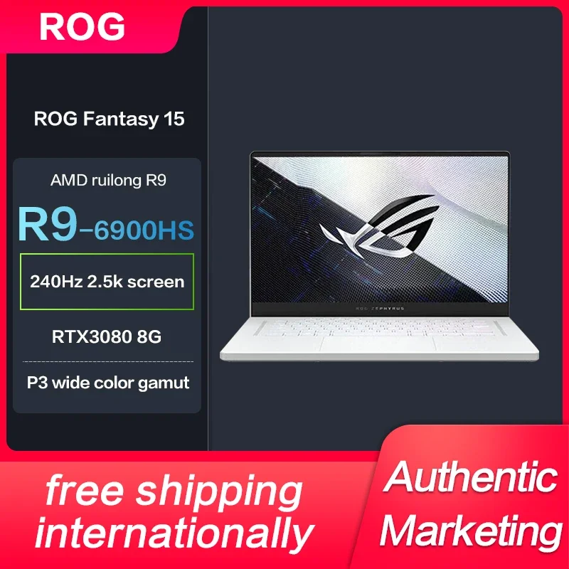 

Asus ROG Zephyrus GA503R Gaming Laptop R9-6900HS RTX3080-8GB 15.6Inch 240Hz 2.5K Computer Notebook