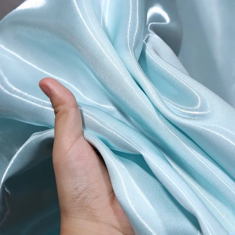 Reflective Liquid Water Light Fabric for Fashion and DIY Sewing - Pink Blue