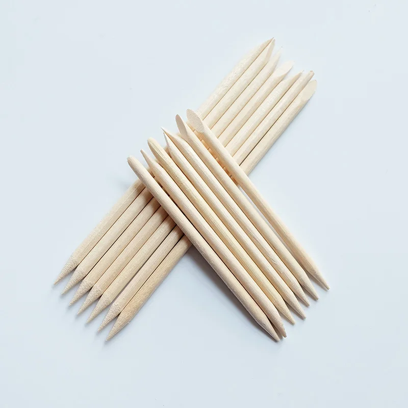Orange Wood Sticks Nail Art Multi Functional Cuticle Pusher Nail Supplies for Professional Pedicure Manicure Tools