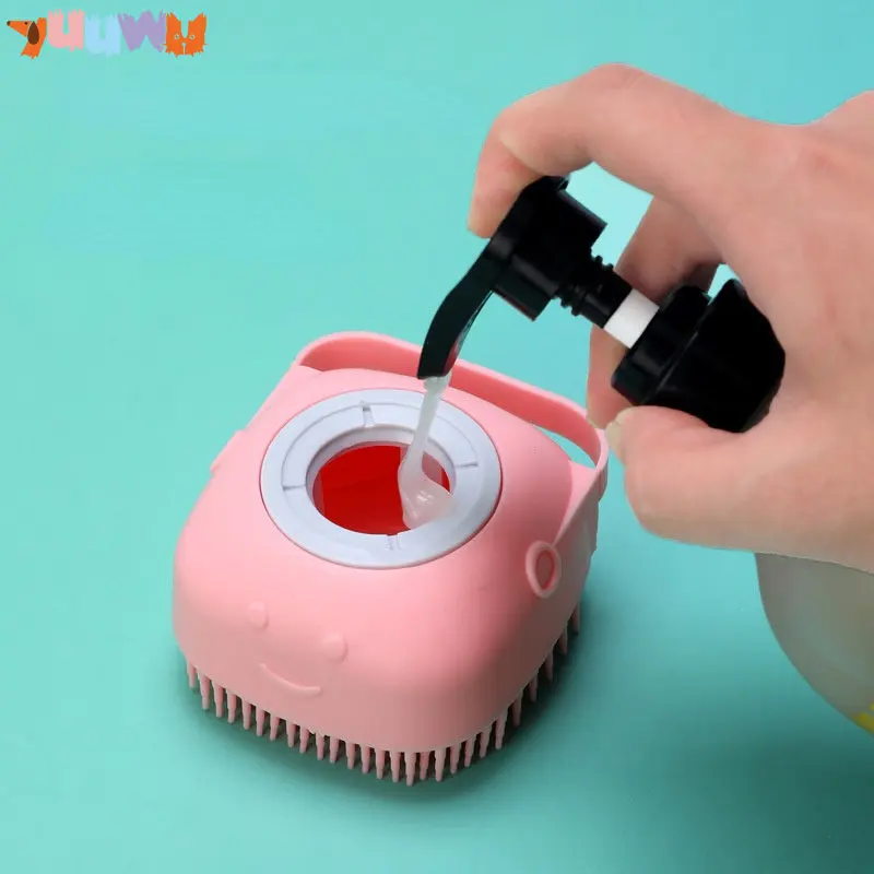 Pet Dog Shampoo Massager Brush Cat Massage Comb Grooming Scrubber