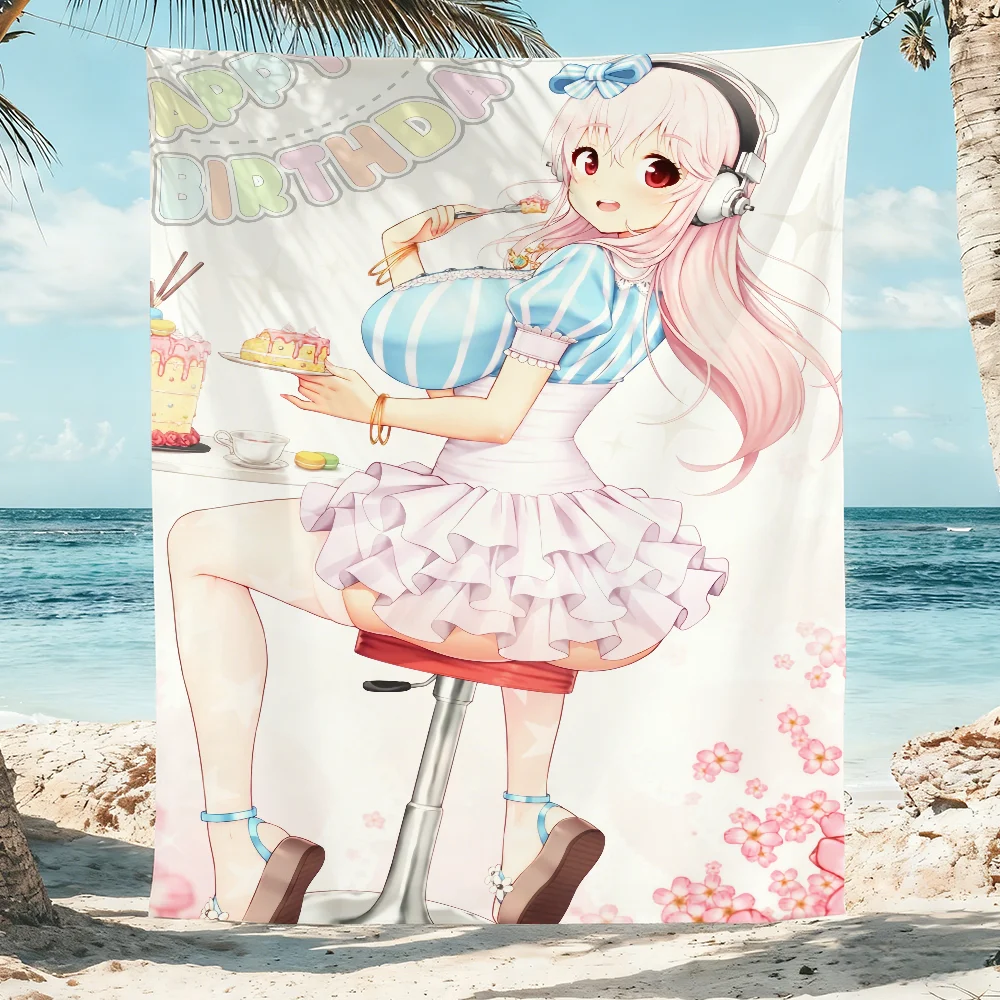 Vibrant Super Sonico Picnic & Party Flag for Home and Outdoor Decoration