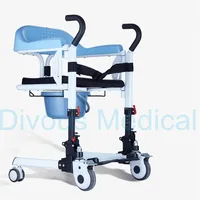 Best Selling Patient Lift Lightweight Manual Transfer Chair With Commode Bucket Disabled Medical Care Wheel Chair 2