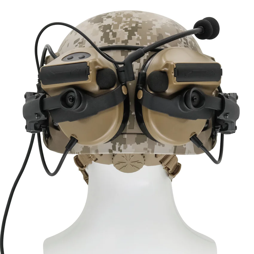 

TAC-SKY Helmet ARC Rail Mount Edition COMTAC II Noise Cancelling Outdoor Hunting Pickups Hearing Protection Military Headset DE