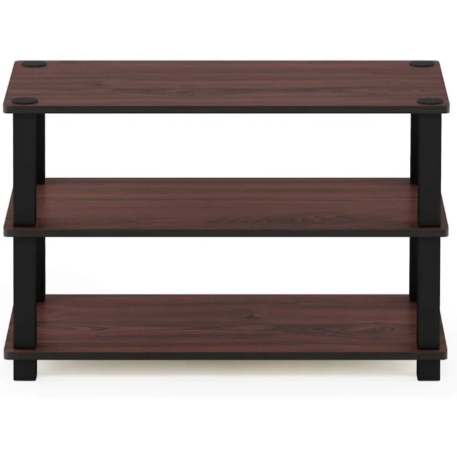 TurnSTube 3Tier Shoe Rack Dark Cherry Black Pack of 3