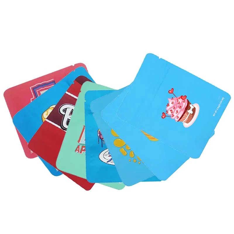 

3.5g Candy Gummmy Package Bag 100Pcs Resealable Cookie Mylar Storage Bags Smellproof Aluminum Foil Stand Up Pouch Plastic Bag