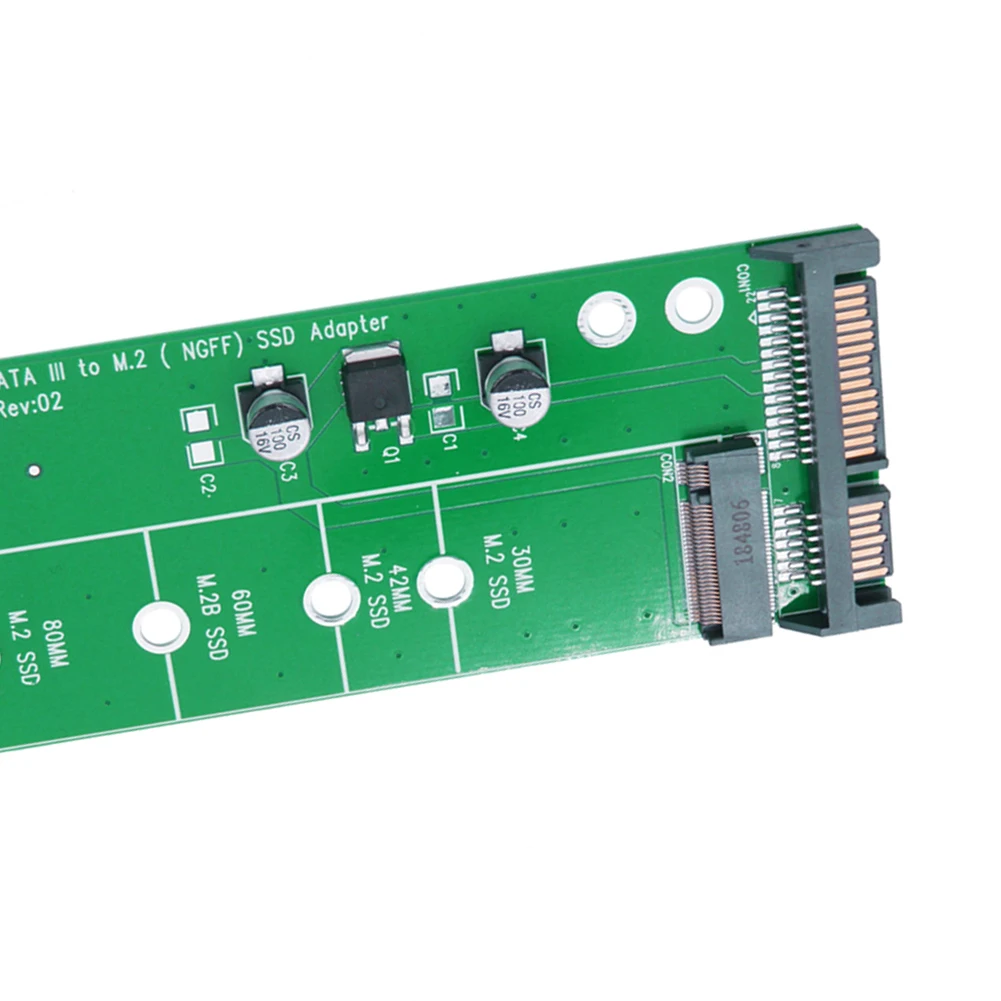 하드 디스크 카드 리더 B 키 M2 SATA 라이저, SATA3 6G 카드 M2-SATA 어댑터, 2.5 인치 SSD 어댑터 카드, 2230-2280 M.2 SATA SSD용