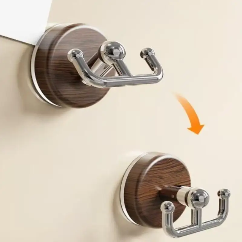 1pc Self-adhesive New Simple Hook Walnut Hanging Hanger Bathroom Wall Hook Bedroom Coat Storage Rack Home Towel Key Decor