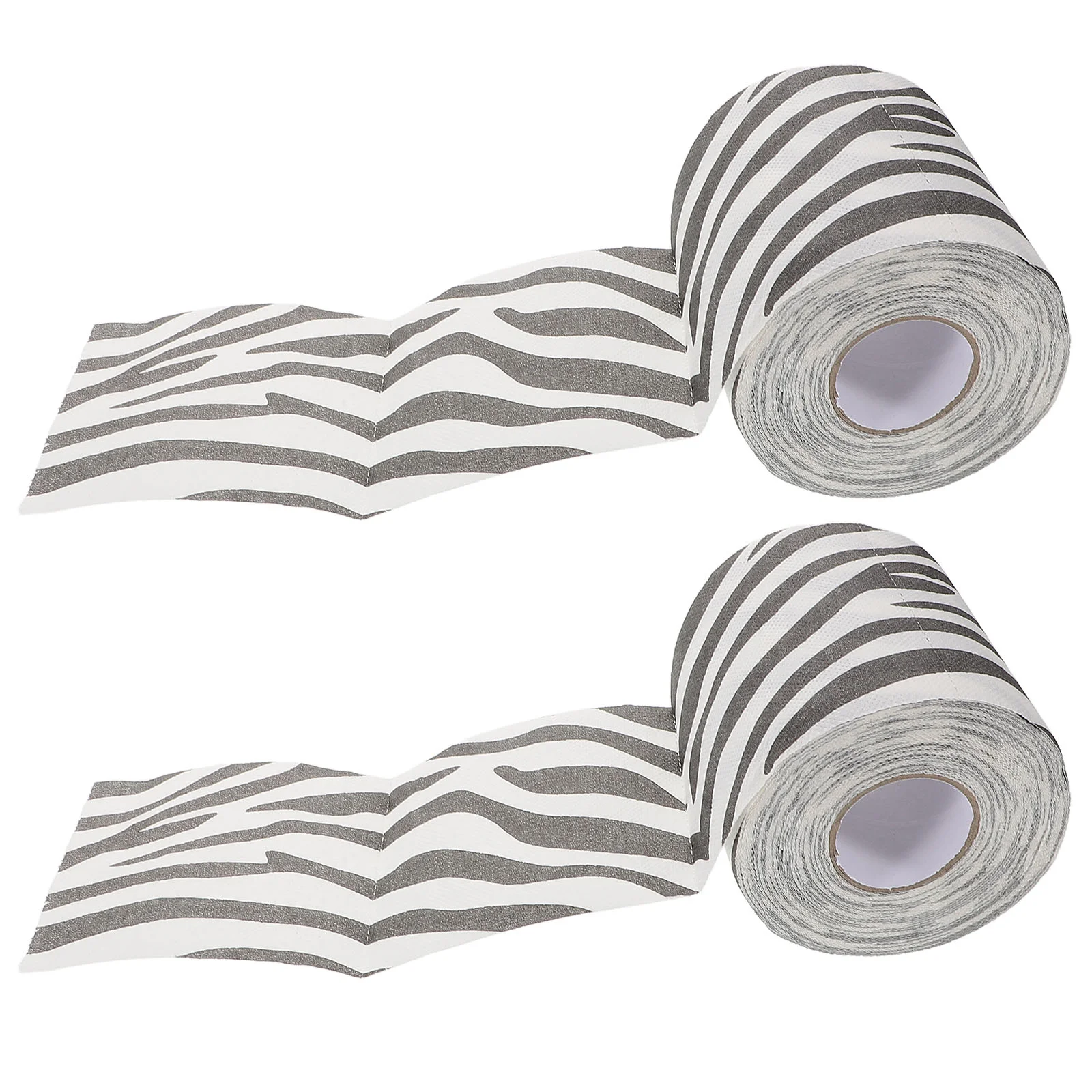 2 Pcs Printed Roll Paper Cheetah Ribbon Animal Self Adhesive Cow Duct Tape Black White