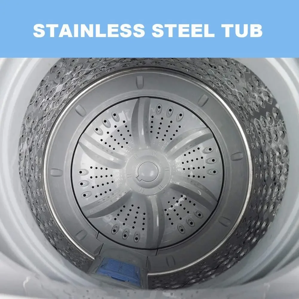 Portable Washing Machine 10 LBS Load Volume Fully Automatic 1.34 Cu.ft Laundry Washer with Built-in Drain Pump Top Load Clothes 4