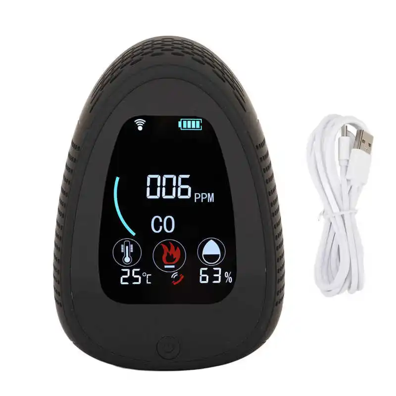 

Quality CO Detector Monitor LCD Screen Environment Humidity Temperature Detector Home Safety