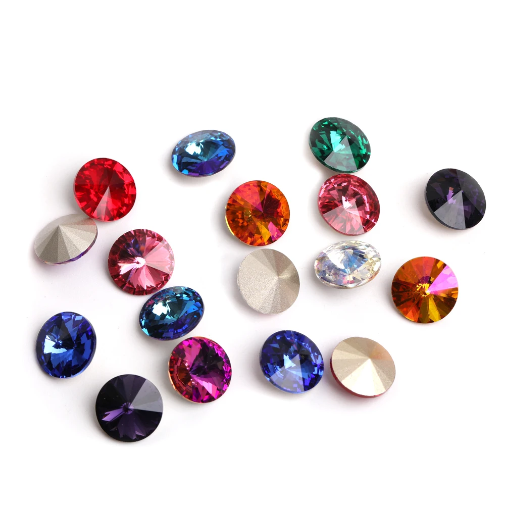 8-14mm K9 유리 라인 석 Rivoli Pointback 크리스탈 Strass 라인 석 의류 장식에 아트 공예 접착제에 대 한 멋진 돌