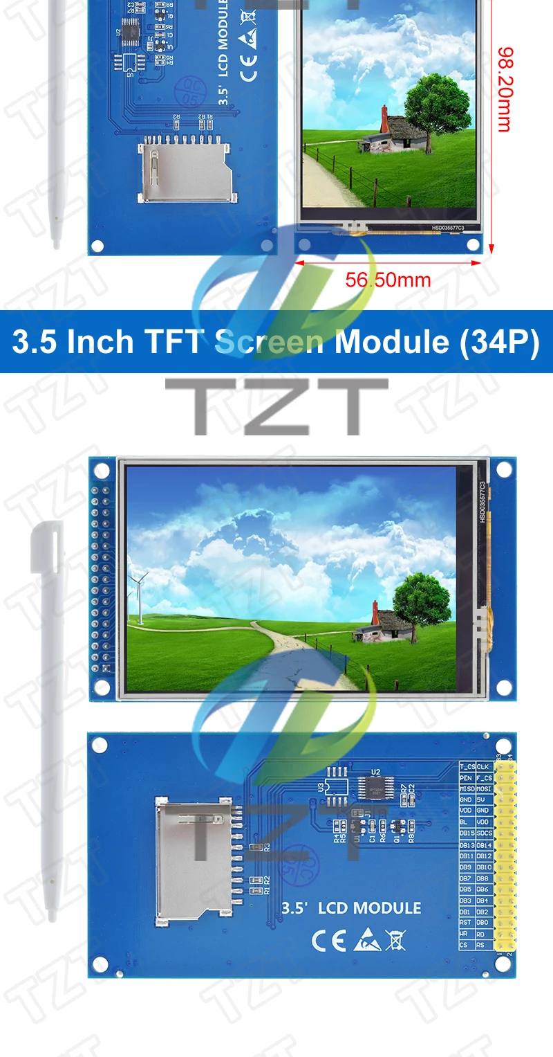 3,5 Zoll 3,5 Zoll TFT LCD Touch Screen Modul 480x320 ST7796U ILI9486 LCD Display für Arduino UNO MEGA2560 Board mit/ohne Touch – Detail 15